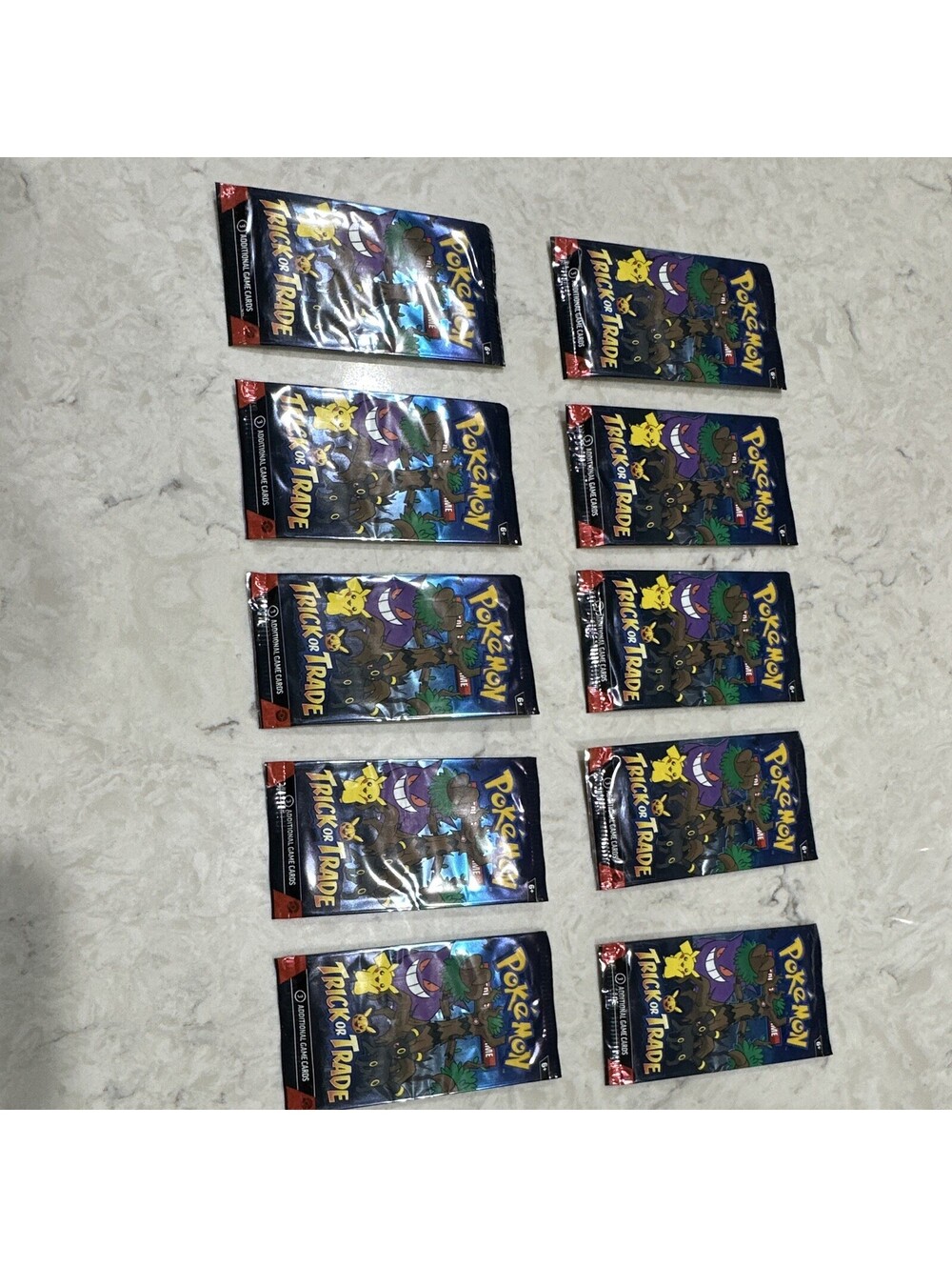 New Factory-sealed 2024 Pokémon Trick Or Trade BOOster Mini Packs Lot of 10